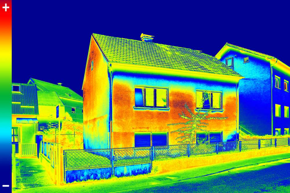Fuite d'énergie thermique de maison